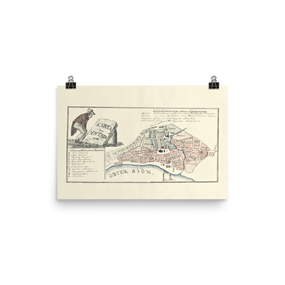 Swedish city Ystad 1848