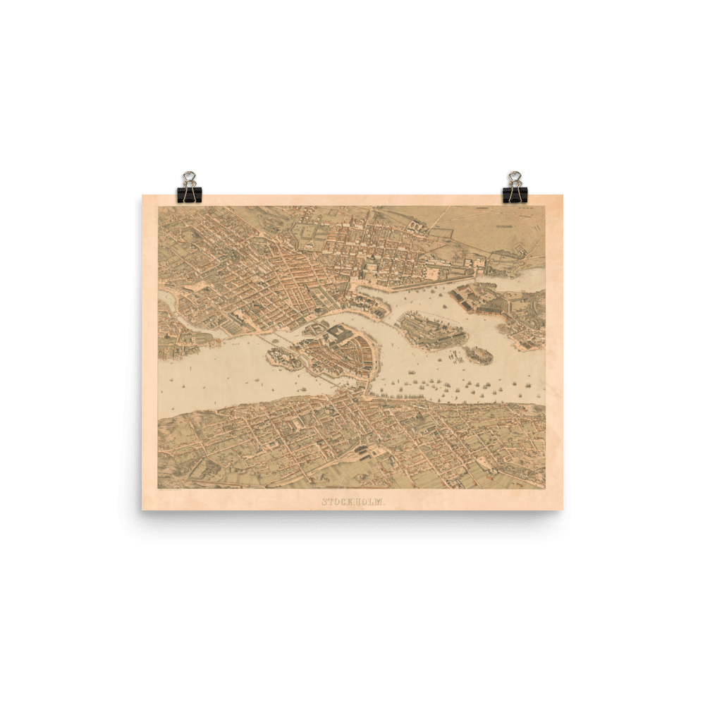 Poster showing Stockholm 1870´s