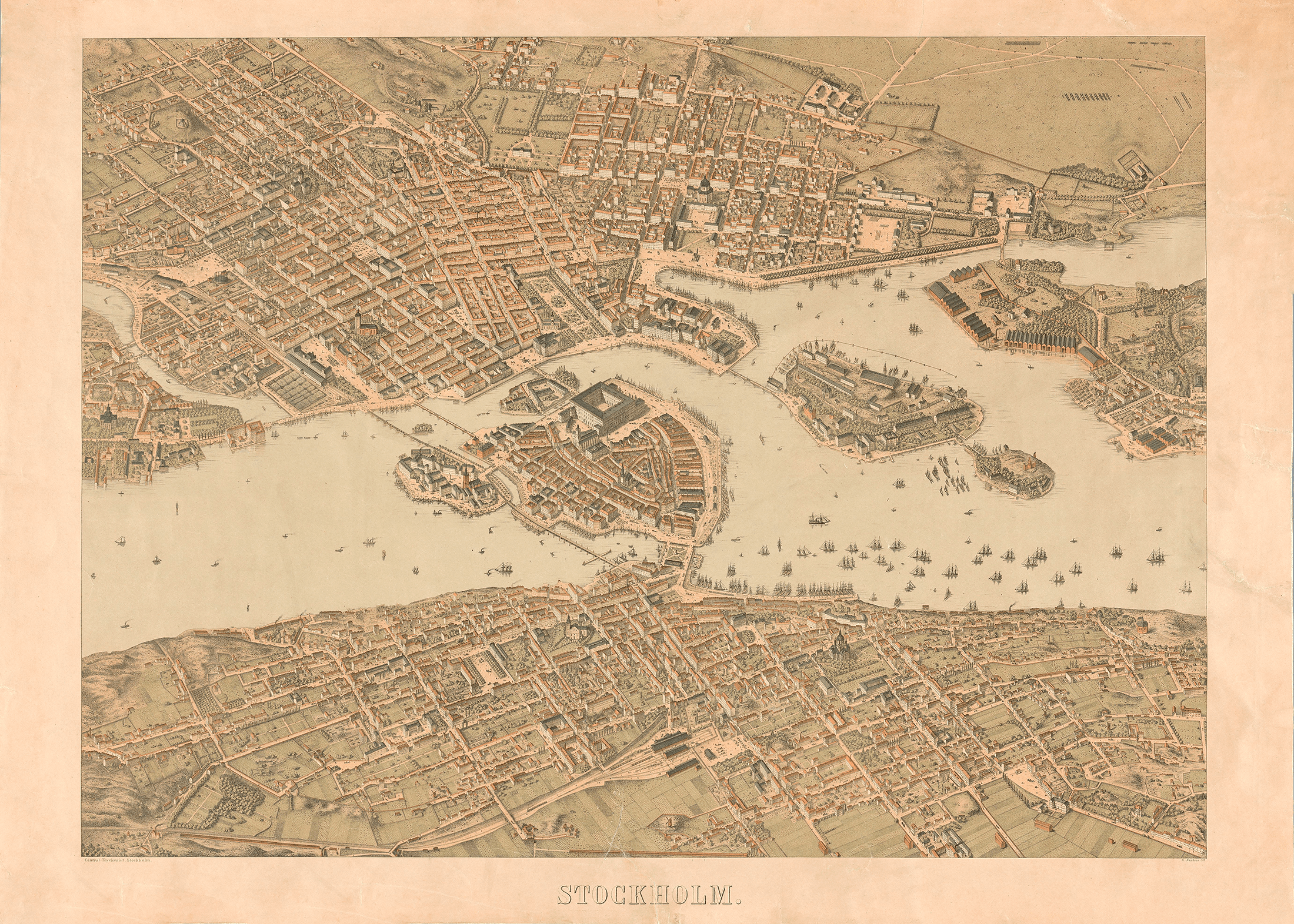 Poster showing Stockholm 1870´s